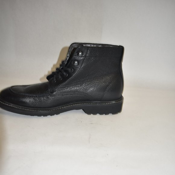 To Boot New York Carlton Apron Toe Leather Boots Black Size 11 - Picture 4 of 11
